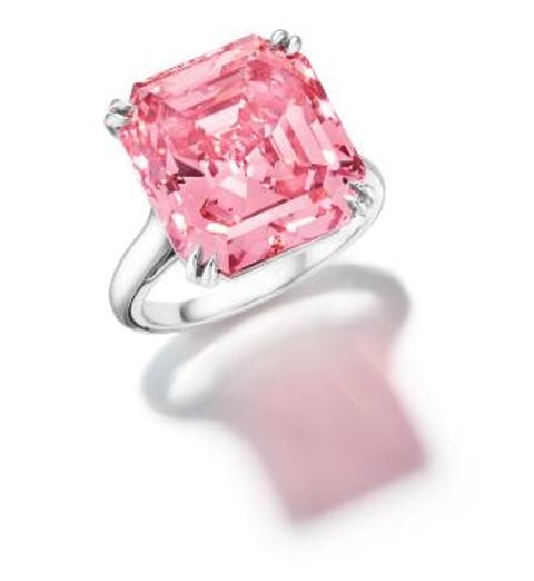 Christie's to auction a 13.5ct fancy vivid pink diamond ring